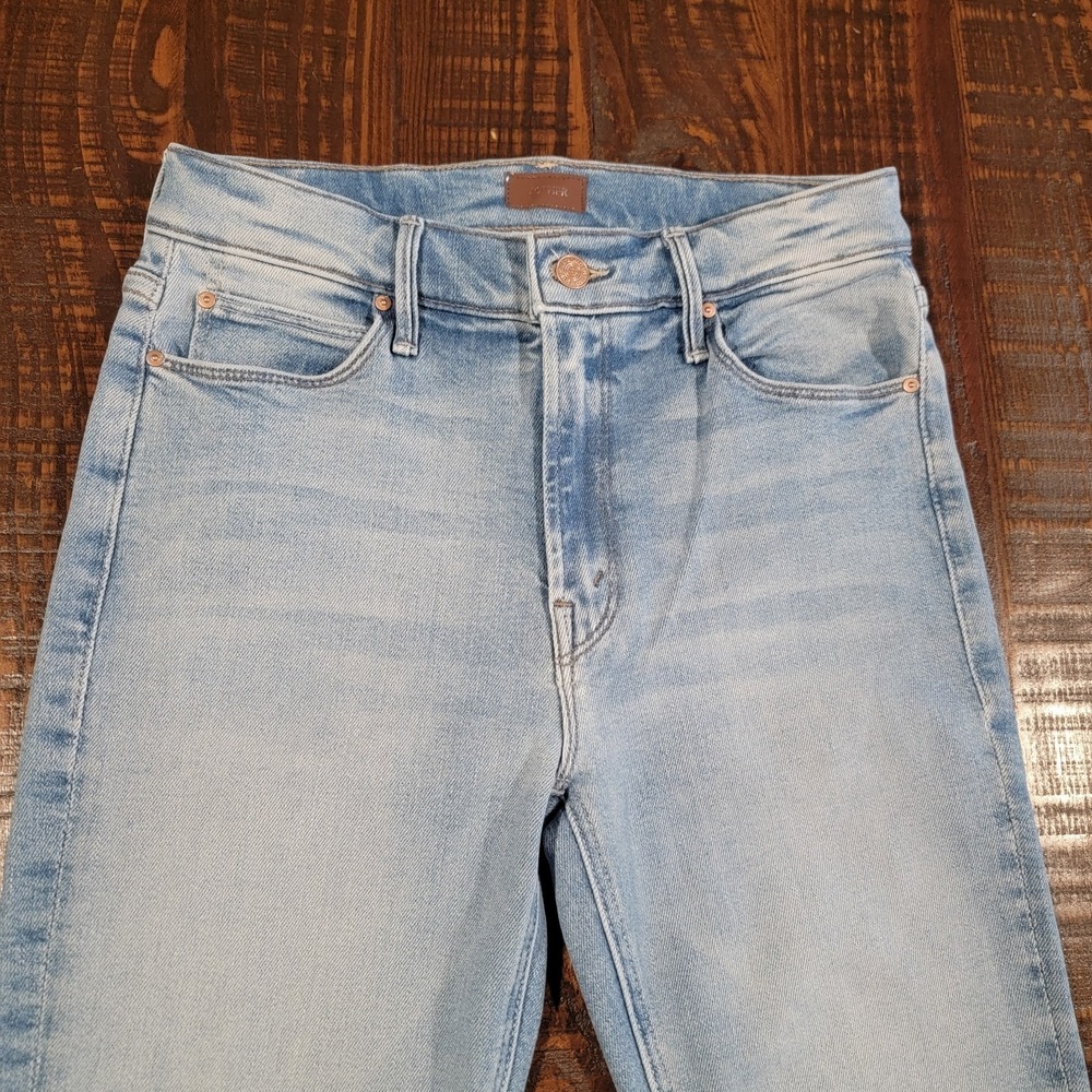 Mother Jeans Womens 28 Mid Rise Dazzler Ankle Fray Hopeless Romantic Distressed - Picture 10 of 14